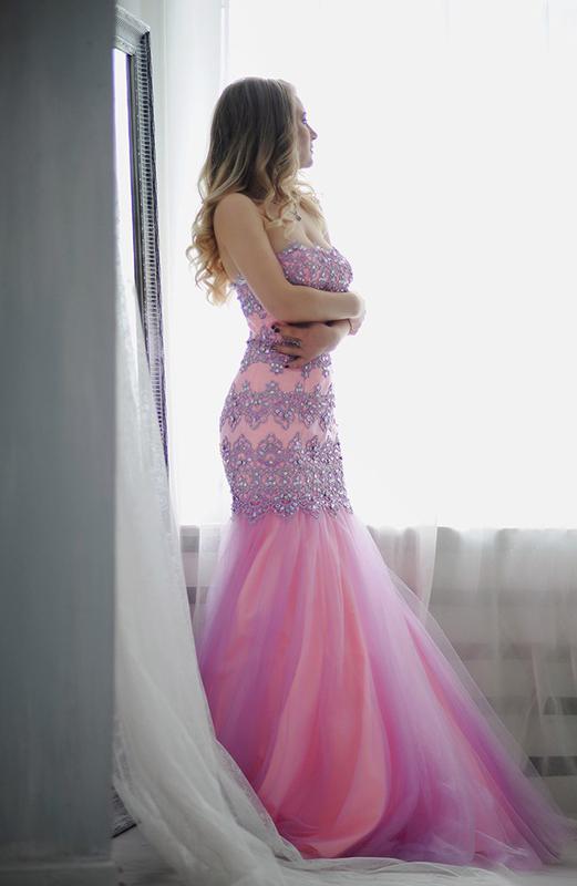 Фото 5. Вечірня сукня американського бренду Rachel Allan, рожева. Знижка 50%