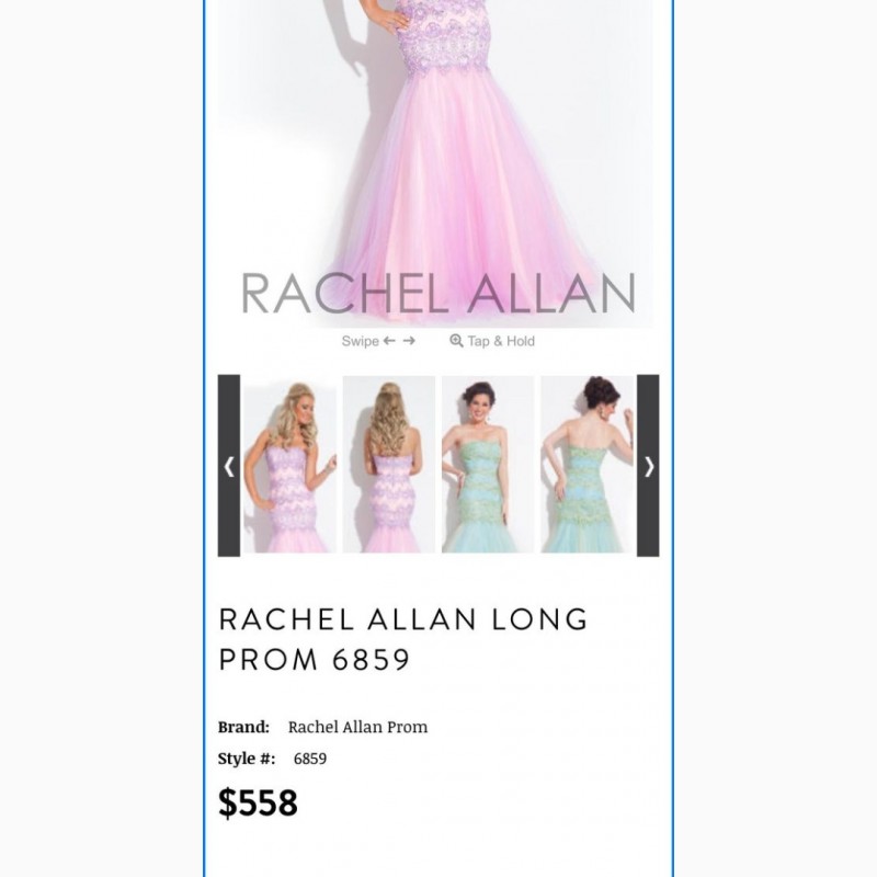 Фото 9. Вечірня сукня американського бренду Rachel Allan, рожева. Знижка 50%