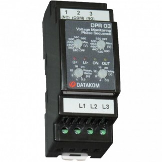 DATAKOM DPR-03 Контроллер защиты по напряжению, 260-520В (Фаза-Фаза)