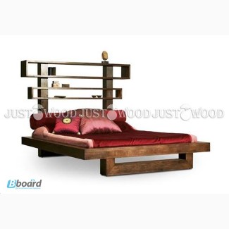 Двуспальная кровать Ривьера из натурального дерева