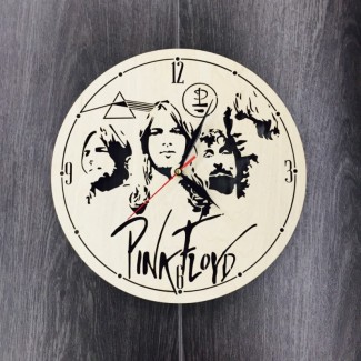 Часы из дерева «Pink Floyd»