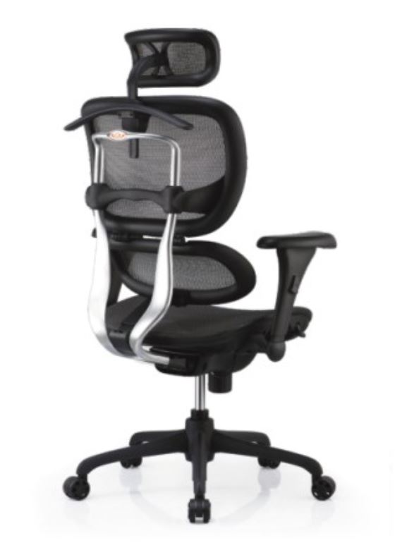 Фото 3. Кресло офисное ERGOHUMAN Black спинка/сетка, сидение/ткань