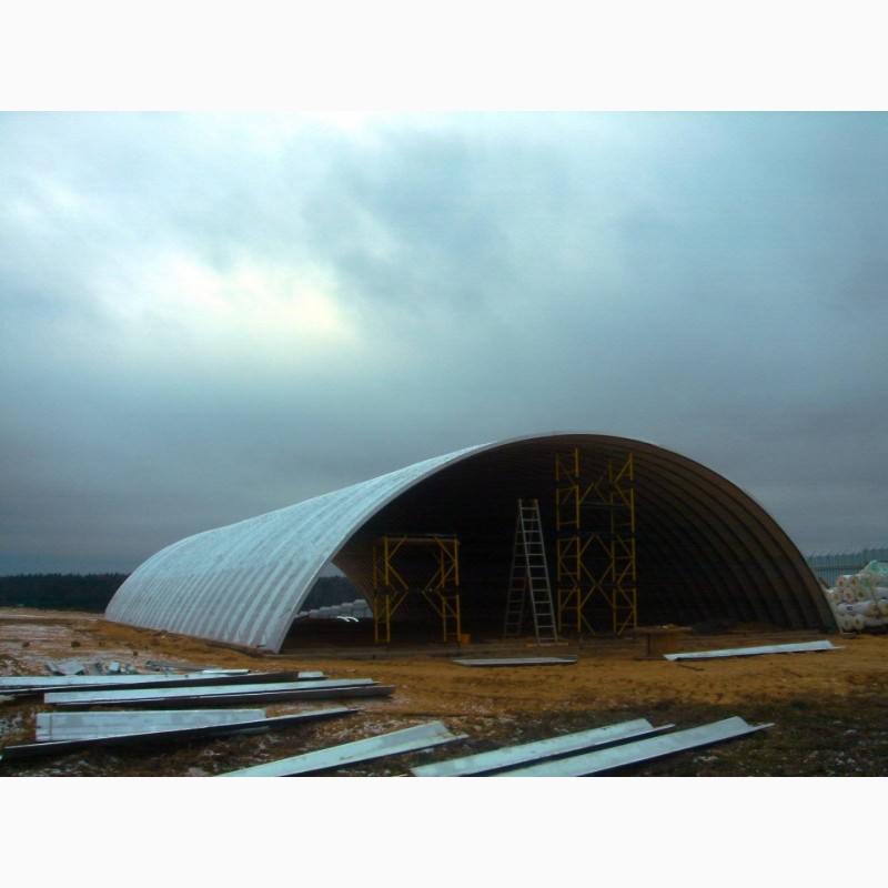 Фото 5. Строительство ангара арочного в Днепре и по Украине