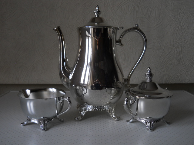 Фото 2. Посеребренный кофейный/чайный набор-International Silver CompanyUSA