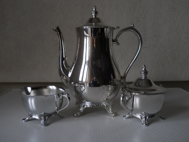 Фото 3. Посеребренный кофейный/чайный набор-International Silver CompanyUSA