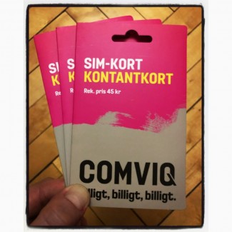 Шведские стартовые пакеты Comviq (Tele2)