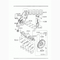 Шкив коленвала Mazda F801-11-371F, Мазда 626 GC/GD, 2.0 FE, 8v
