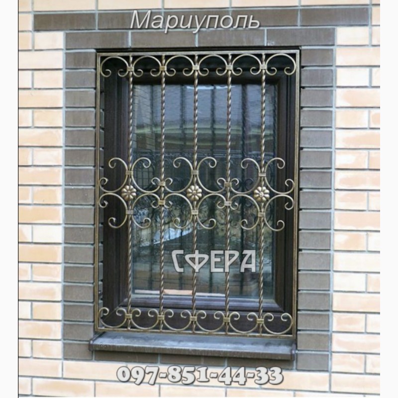 Фото 5. Металлические оконные решетки, изготовление и установка решеток на окна, ковка под заказ