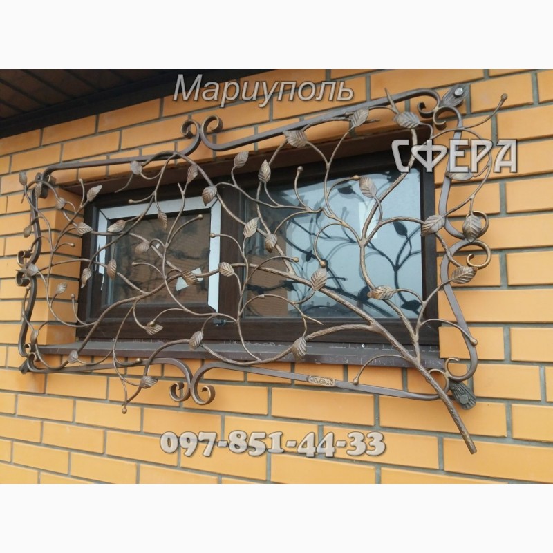 Фото 15. Металлические оконные решетки, изготовление и установка решеток на окна, ковка под заказ