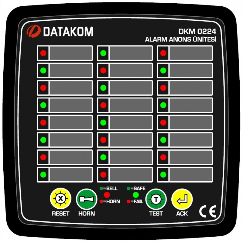 DATAKOM DKM-0224 Сигнализатор аварийных ситуаций, 24 канала, источник питания переменного