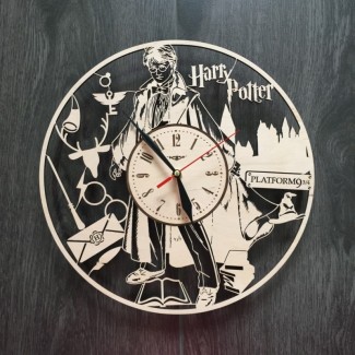 Часы из дерева «Магия Гарри Поттера»