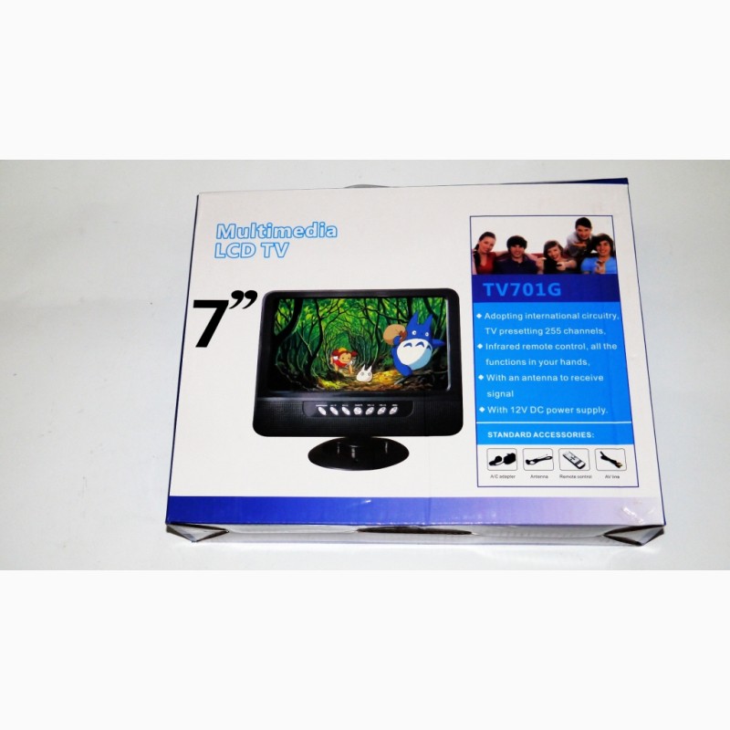 Фото 5. 7 Портативный телевизор с аккумулятором TV USB+SD