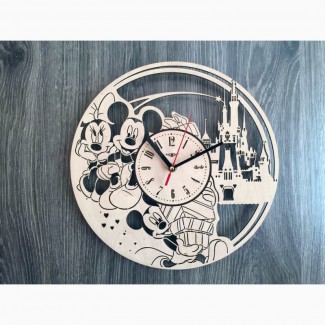 Детские декоративные часы на стену «Микки и Минни Маус»