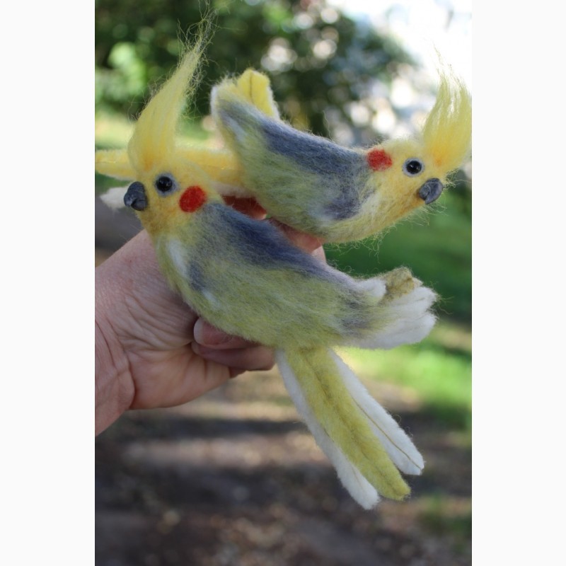 Фото 7. Попугай корелла брошь валяная хендмэйд украшение игрушка интерьерная подарок сувенир