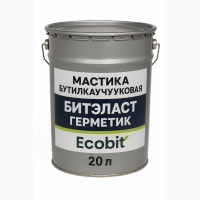 Мастика бутилкаучукова БІТЕЛАСТ - ГЕРМЕТИК EКОБIТ вiдро 20 кг ДСТУ Б В.2.7-108-2001