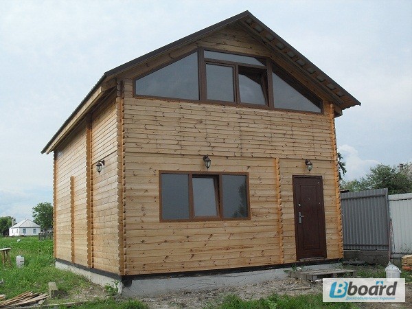 Фото 4. Строительство деревянных домов из профилированного бруса