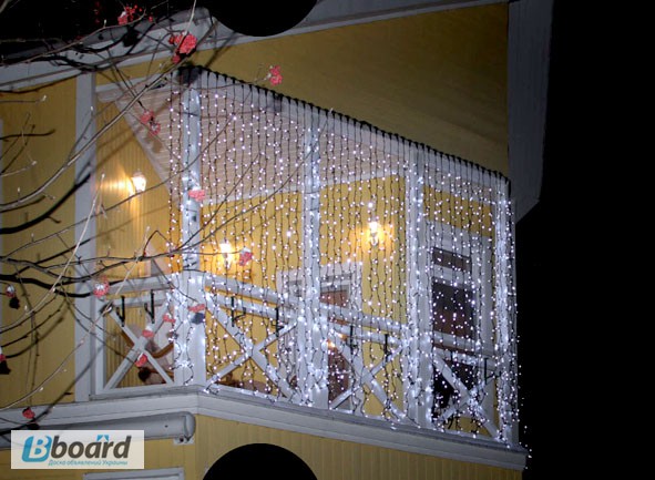 Фото 3. Светодиодный дождь занавес 2 на 1, 5 метра, новогодние гирлянды купить