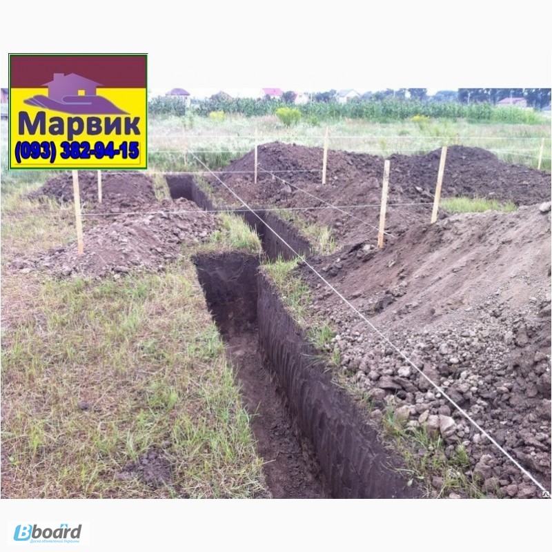 Фото 5. Выкопать траншею под водопровод Киев, киевская область