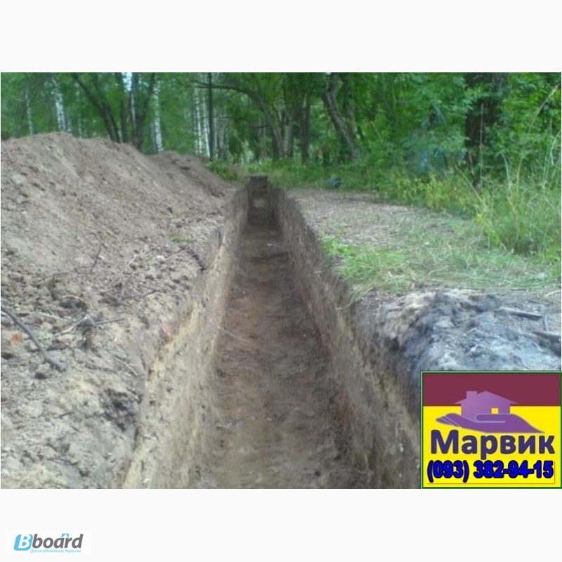 Фото 6. Выкопать траншею под водопровод Киев, киевская область