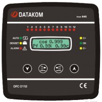 DATAKOM DFC-0112 Контроллер компенсации реактивной мощности., 144x144mm, 12 шагов + SVC