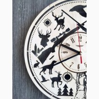 Дизайнерские круглые часы «Охота»