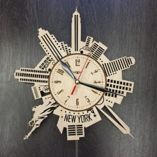 Часы настенные «Силуэты Нью-Йорка»