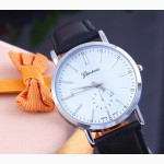 Стильные мужские часы Geneva с кожаным ремешком