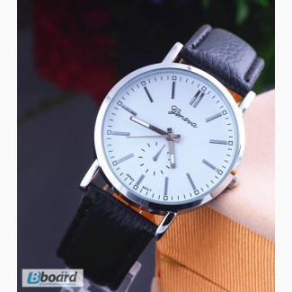 Стильные мужские часы Geneva с кожаным ремешком