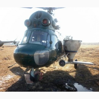 Авиарассев удобрений самолетами Ан-2 и вертолетами Ми-2