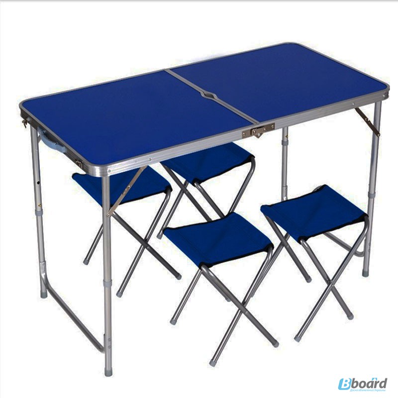 Фото 4. Туристический стол раскладной 120х60 см, стол для пикника WELFULL-ZZ18007-blue