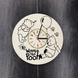 Детские деревянные часы на стену «Винни Пух»