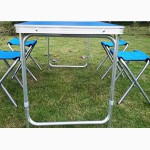Раскладной туристический стол 120х60, походный стол ZZ18007-blue