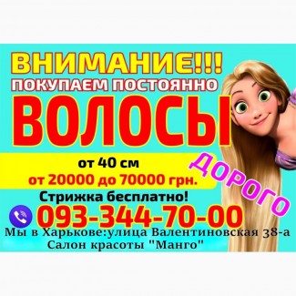 Покупаем волосы в Харькове Продать волосы в Харькове