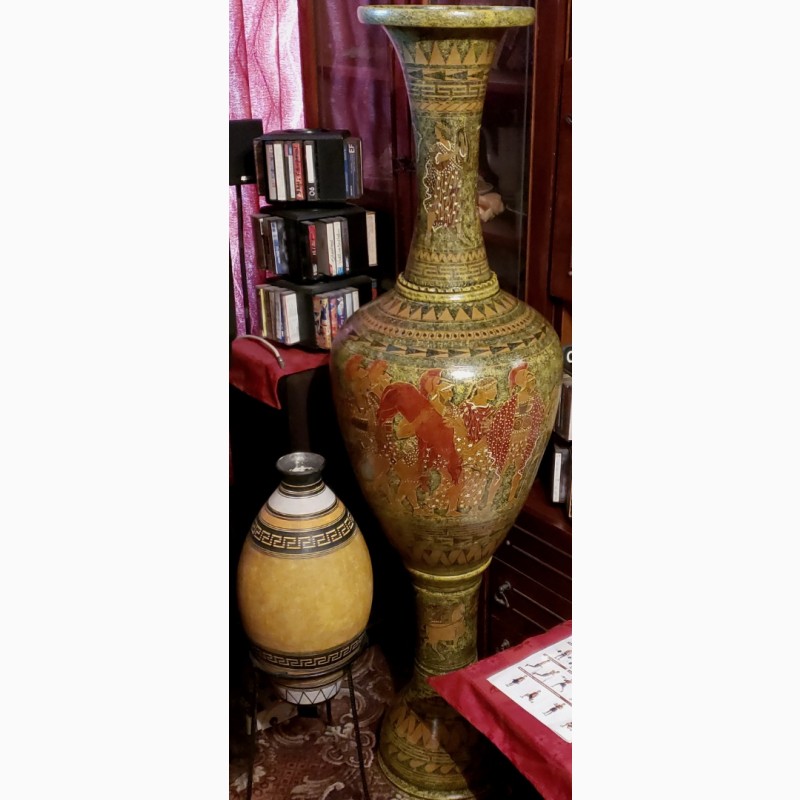 Фото 6. Две большие напольные вазы по цене одной. Ручная роспись. Гончарная работа, керамика