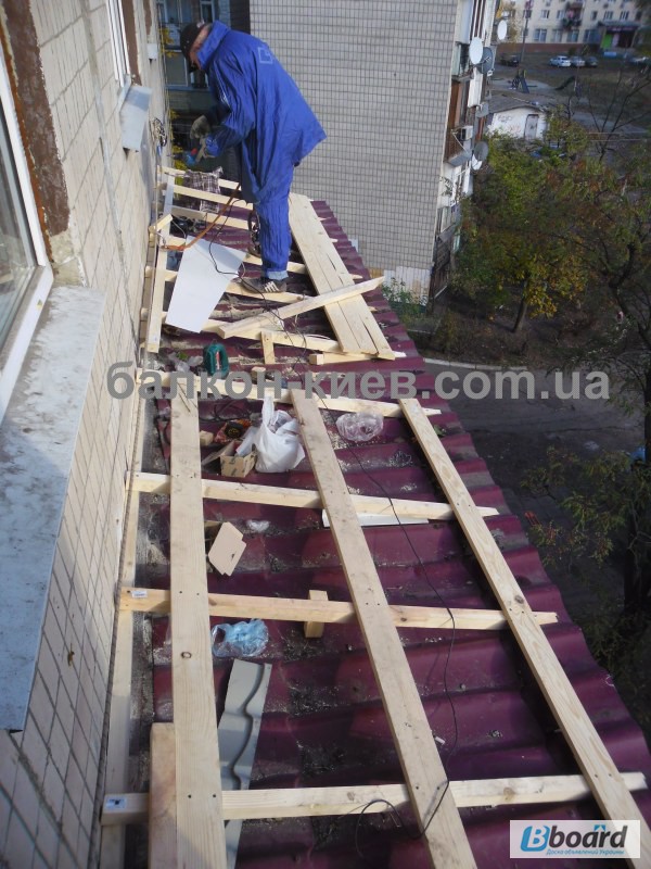 Фото 7. Кровля балкона. Ремонт и монтаж крыши на балконе. Киев
