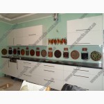 Стеклянный фартук на кухню, стеклянная рабочая стенка