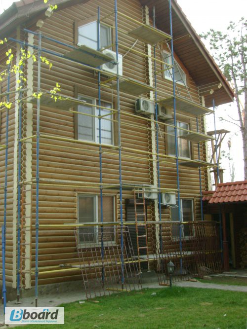 Фото 2. Герметизация деревянного дома сруба, Заделка швов.Украина, Одесса