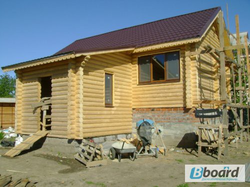 Фото 3. Герметизация деревянного дома сруба, Заделка швов.Украина, Одесса