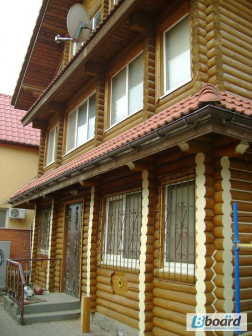 Фото 5. Герметизация деревянного дома сруба, Заделка швов.Украина, Одесса