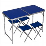 Походный алюминиевый стол для пикника, раскладной стол туристический 120х60 см WELFULL