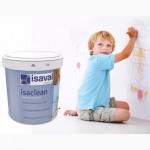 Краска моющаяся ISAVAL Изаклин 4л белая и тонированная -стойкая к многократному мытью стен