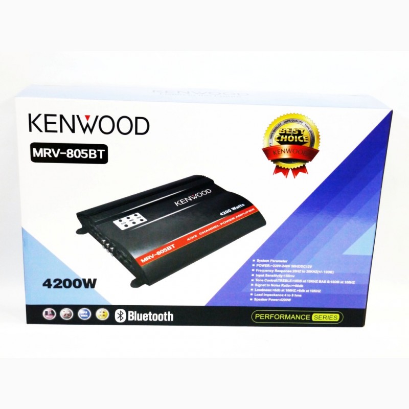Фото 3. Автомобильный усилитель звука Kenwood MRV-805BT + USB 4200Вт 4х канальный Bluetooth