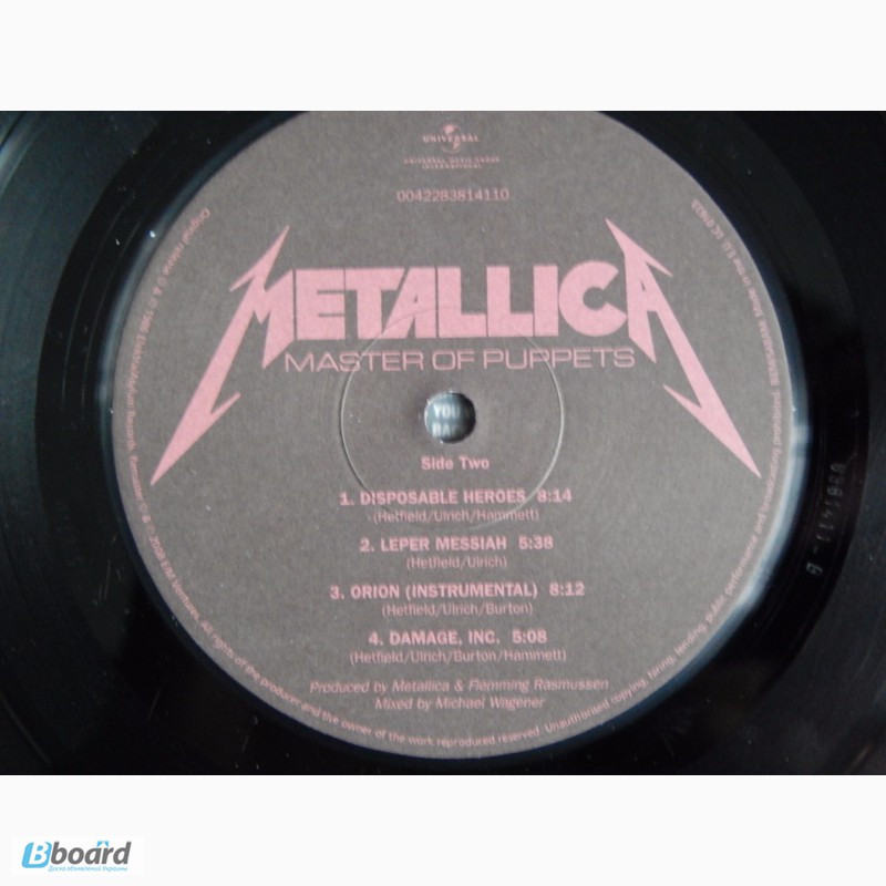 Фото 5. Metallica-Master Of Puppets (Europe) M/NM