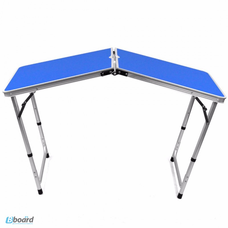Фото 2. Складной столик для пикника из алюминия ZZ18007-blue, походный столик 120х60