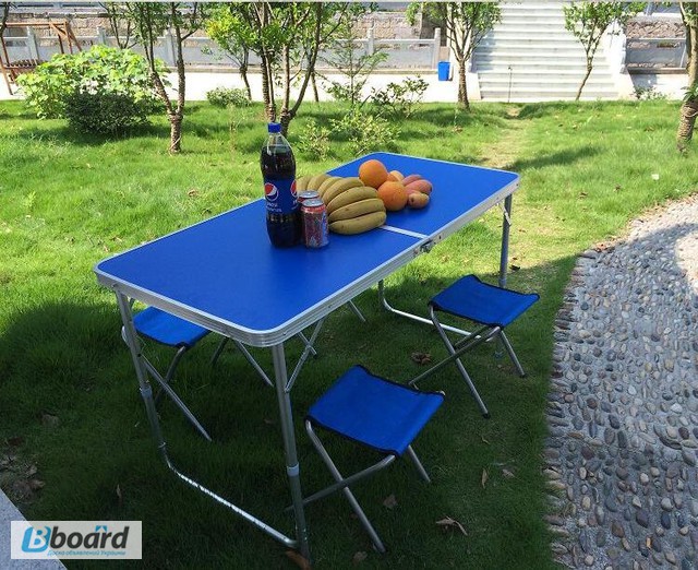 Фото 6. Складной столик для пикника из алюминия ZZ18007-blue, походный столик 120х60