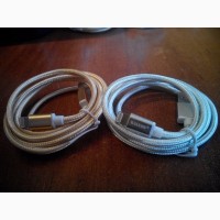 Зарядной шнур lightning (кабель) (для iPhone 5, 6, 7, +s). Нейлон. 1м
