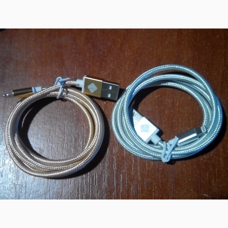 Фото 5. Зарядной шнур lightning (кабель) (для iPhone 5, 6, 7, +s). Нейлон. 1м