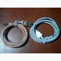 Зарядной шнур lightning (кабель) (для iPhone 5, 6, 7, +s). Нейлон. 1м