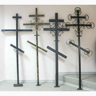 Металлические кованые кресты на могилу
