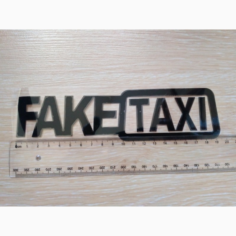 Фото 2. Наклейка на авто FakeTaxi Черная